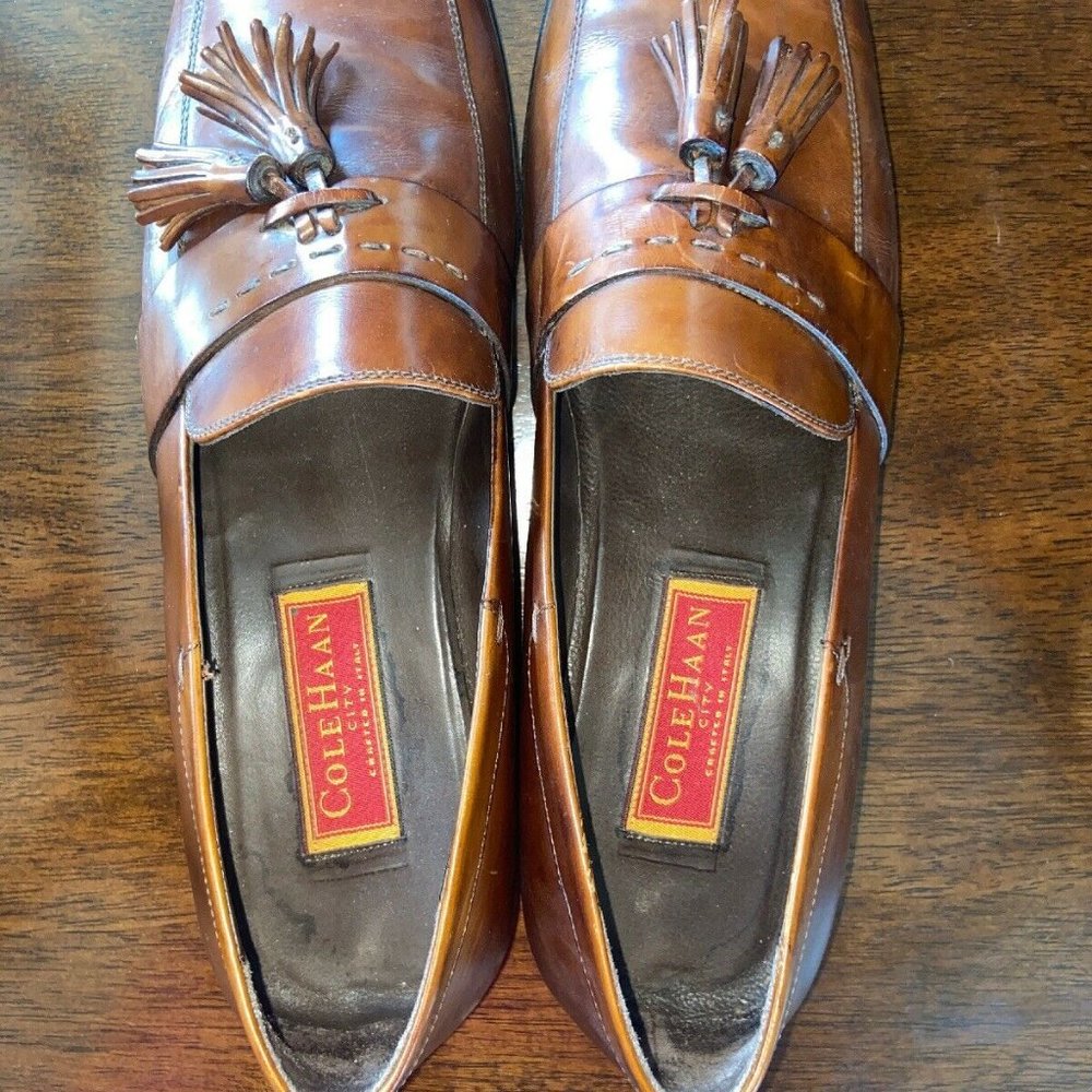 Cole Haan Men's Tassel Leather Loafers British Tan